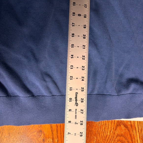 Vineyard Vines Quarter Zip Sweater Blue Cotton Men's XL Whale Logo - Picture 7 of 8